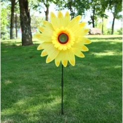 14 Inch Sunflower Pinwheels Wind Spinners Garden Party Pinwheel Windmill Suitable For Garden, Party, Outdoor, Yard, Decoration, Yellow -Kitchen Appliances Store 68091175 4