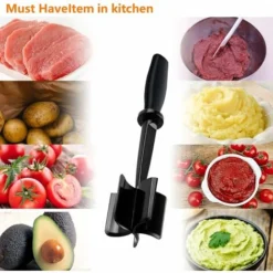 Meat Chopper, Ground Meat Chopper Utensil, Multifunctional Heat Resistant Masher And Mix Chopper For Hamburger Meat, Ground Beef, Turkey And More, Hamburger Chopper Utensil Non Stick Cookware -Kitchen Appliances Store 68106230 4