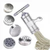 Pasta Maker Noodle Press Noodles Press Machine, Stainless Steel Spaghetti Pasta Maker, Metal Manual Pasta Maker/Manual Noodle Maker Machine With 5 Noodle Mold