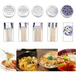 Pasta Maker Noodle Press Noodles Press Machine, Stainless Steel Spaghetti Pasta Maker, Metal Manual Pasta Maker/Manual Noodle Maker Machine With 5 Noodle Mold -Kitchen Appliances Store 68106437 4