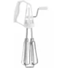 Stainless Steel Manual Whisk Egg Beater Rotary Handheld Egg Frother Mixer Cooking Tool Kitchen(White)