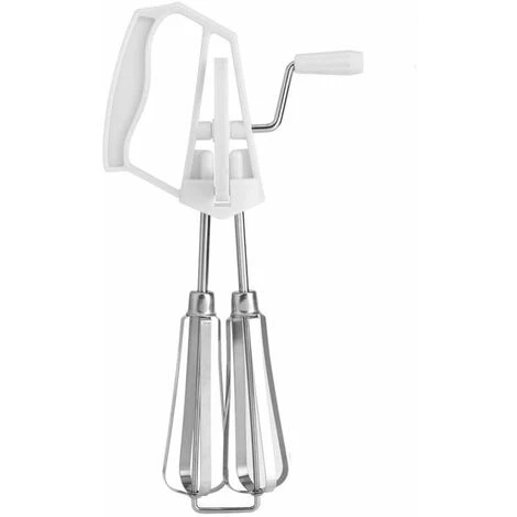 Stainless Steel Manual Whisk Egg Beater Rotary Handheld Egg Frother Mixer Cooking Tool Kitchen(White) 1 Stainless Steel Manual Whisk Egg Beater Rotary Handheld Egg Frother Mixer Cooking Tool Kitchen(White)