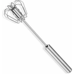 Manual Whisk, Semi-Automatic Whisk, Quiet Small Non-Electric Manual Whisk For The Eat-In Kitchen Made Of Stainless Steel -Kitchen Appliances Store 68106659 4