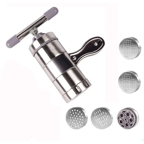 Manual Pasta Machine Stainless Steel Pasta Machine Juicer Machine Fruit And Vegetable Spaghetti Making Tools With 5 Pasta Shape 2 Manual Pasta Machine Stainless Steel Pasta Machine Juicer Machine Fruit And Vegetable Spaghetti Making Tools With 5 Pasta Shape - Image 2