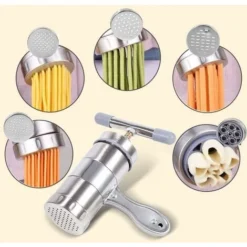 Manual Pasta Machine Stainless Steel Pasta Machine Juicer Machine Fruit And Vegetable Spaghetti Making Tools With 5 Pasta Shape 8 Manual Pasta Machine Stainless Steel Pasta Machine Juicer Machine Fruit And Vegetable Spaghetti Making Tools With 5 Pasta Shape -Kitchen Appliances Store 68106752 4