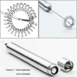 Electric Milk Frother Rod, Stainless Steel Handheld Milk Frother, Battery Operated Electric Motor Frother, Coffee/Latte/Cappuccino/Cream/Macchiato Milk Frother 7 Electric Milk Frother Rod, Stainless Steel Handheld Milk Frother, Battery Operated Electric Motor Frother, Coffee/Latte/Cappuccino/Cream/Macchiato Milk Frother -Kitchen Appliances Store 68107143 3