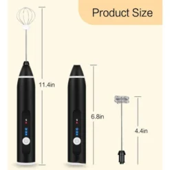 Electric Milk Frother, USB Rechargeable Milk Frother 2 In 1 Hand-held Battery-operated Milk Frother For Coffee, Latte, Cappuccino, Beating Eggs 8 Electric Milk Frother, USB Rechargeable Milk Frother 2 In 1 Hand-held Battery-operated Milk Frother For Coffee, Latte, Cappuccino, Beating Eggs -Kitchen Appliances Store 68107200 4