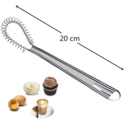 Whisk With Spiral Made Of Stainless Steel, 20 Cm, Silver Colour -Kitchen Appliances Store 68107324 4
