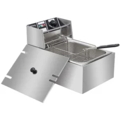 EH81 2500W 220-240V 6.3QT/6L Stainless Steel Single Cylinder Electric Fryer UK Plug 7 EH81 2500W 220-240V 6.3QT/6L Stainless Steel Single Cylinder Electric Fryer UK Plug -Kitchen Appliances Store 68154249 3