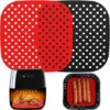 Pieces Reusable Air Fryer, Non-Stick Air Fryer Mats, Air Fryer Pad, Air Fryer Accessories, Air Fryer Mat, For Air Fryer, Steamer Basket