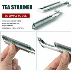 Stainless Steel Tea Diffuser, Hanging Cup Type Tea Making Tool Tea Leak For Loose Tea, Rose, Coffee, Spices, Long Handled Tea Filter Pipe (4 Pieces)， -Kitchen Appliances Store 69019577 5