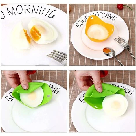 MUFF 4 Pack Egg Cooker Set Non Stick Silicone Egg Poaching Cup Poached Egg Cooker Perfect Poached Egg Maker Eggs Boiler Molds Egg Tray For Microwave Or Sto 2 MUFF 4 Pack Egg Cooker Set Non Stick Silicone Egg Poaching Cup Poached Egg Cooker Perfect Poached Egg Maker Eggs Boiler Molds Egg Tray For Microwave Or Sto - Image 2