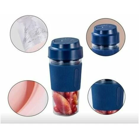 Portable Blender Cup, USB Electric Juicer Blender, USB Juice Blender, Juicer Blender Cup, Juicer Cup Fruit Blender, USB Portable Blender Blender Blue 2 Portable Blender Cup, USB Electric Juicer Blender, USB Juice Blender, Juicer Blender Cup, Juicer Cup Fruit Blender, USB Portable Blender Blender Blue - Image 2