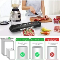 Automatic Vacuum Sealer, Vacuum Hose Film Sealing Device, Stay Vacuum Sealed For Food Meat Stay Vegetables, Up To 10x Longer Fresh-with 15 Vacuum -Kitchen Appliances Store 69525104 4