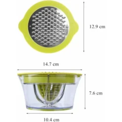 Lemon Squeezer 4 In 1 Lemon Squeezer Citrus Squeezer With 400ml Container, Manual Squeezer Lime Squeezer Fruit Squeezer, Lime Squeezer, Green Citrus Squeezer -Kitchen Appliances Store 69825453 4