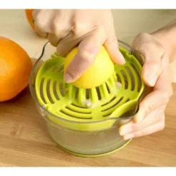 Citrus Squeezer Citrus Juicer Orange Juicer Multi-Function Manual Juicer Hand Press With 400ml Juice Container And 2 Green Cones 7 Citrus Squeezer Citrus Juicer Orange Juicer Multi-Function Manual Juicer Hand Press With 400ml Juice Container And 2 Green Cones -Kitchen Appliances Store 69826069 3