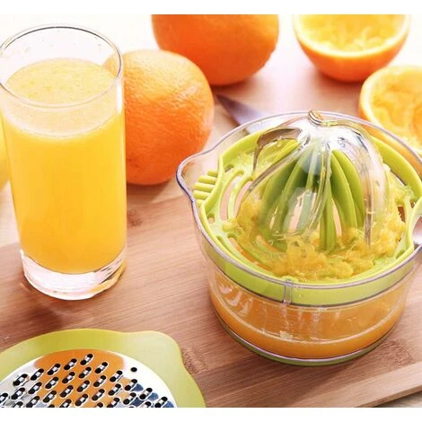 Citrus Squeezer Citrus Juicer Orange Juicer Multi-Function Manual Juicer Hand Press With 400ml Juice Container And 2 Green Cones 4 Citrus Squeezer Citrus Juicer Orange Juicer Multi-Function Manual Juicer Hand Press With 400ml Juice Container And 2 Green Cones - Image 4