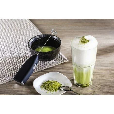 Milk Frother (in Steel, Very Powerful Motor At 14,000 Rpm, Special Spiral, Easy Cleaning, Milk Frother, Matcha Brush) Black 5 Milk Frother (in Steel, Very Powerful Motor At 14,000 Rpm, Special Spiral, Easy Cleaning, Milk Frother, Matcha Brush) Black - Image 5