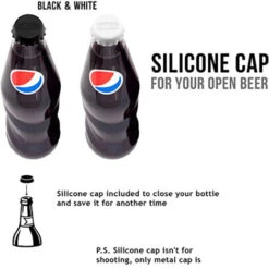 Vacuum Insulated Walled Stainless Steel 3-in-1 Beer / Soda Bottle And Can Cooler With Beer Opener BLACK -Kitchen Appliances Store 71284699 4