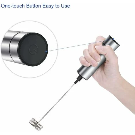 Electric Milk Frother, Milk Frother, Stainless Steel Milk Frother, And Cold Foam For Coffees, Espressos, Lattes, Cappuccinos 3 Electric Milk Frother, Milk Frother, Stainless Steel Milk Frother, And Cold Foam For Coffees, Espressos, Lattes, Cappuccinos - Image 3