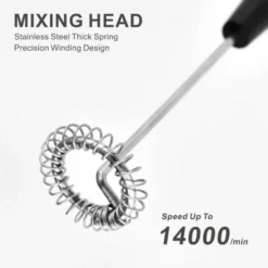 Mini Stainless Steel Milk Frother - Cordless Lightweight Outdoor Coffee Frother Can Be Used For Coffee, Milk, Eggs And Beverages (Stainless Steel) 8 Mini Stainless Steel Milk Frother - Cordless Lightweight Outdoor Coffee Frother Can Be Used For Coffee, Milk, Eggs And Beverages (Stainless Steel) -Kitchen Appliances Store 71285766 4