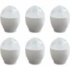 Microwave Egg Boiler Microwave Egg Poacher Boiler Egg Poacher Cookware Egg Containers 6 Pieces (White)