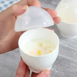 Microwave Egg Boiler Microwave Egg Poacher Boiler Egg Poacher Cookware Egg Containers 6 Pieces (White) -Kitchen Appliances Store 71285779 4