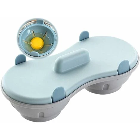 Microwave Egg Poacher - Egg Boiler - Kitchen Utensil - Steamed - Kitchen Utensil(Blue) 1 Microwave Egg Poacher - Egg Boiler - Kitchen Utensil - Steamed - Kitchen Utensil(Blue)