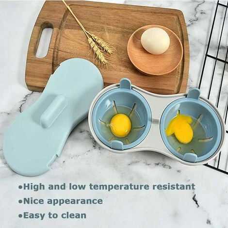 Microwave Egg Poacher - Egg Boiler - Kitchen Utensil - Steamed - Kitchen Utensil(Blue) 2 Microwave Egg Poacher - Egg Boiler - Kitchen Utensil - Steamed - Kitchen Utensil(Blue) - Image 2