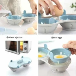 Microwave Egg Poacher - Egg Boiler - Kitchen Utensil - Steamed - Kitchen Utensil(Blue) 8 Microwave Egg Poacher - Egg Boiler - Kitchen Utensil - Steamed - Kitchen Utensil(Blue) -Kitchen Appliances Store 71285789 4
