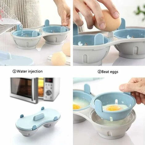Microwave Egg Poacher - Egg Boiler - Kitchen Utensil - Steamed - Kitchen Utensil(Blue) 4 Microwave Egg Poacher - Egg Boiler - Kitchen Utensil - Steamed - Kitchen Utensil(Blue) - Image 4