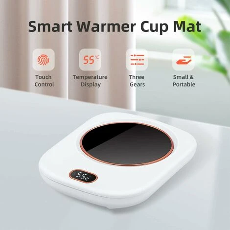 USB Cup Warmer, Portable Electric Hot Plate Small Cup Touch Button Cup Warmer Cup Warmer With USB Charging Cable For Home/Office/Travel 2 USB Cup Warmer, Portable Electric Hot Plate Small Cup Touch Button Cup Warmer Cup Warmer With USB Charging Cable For Home/Office/Travel - Image 2