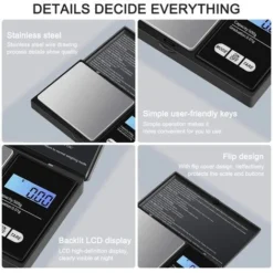 Precision Scale, 500g/0.01g, Kitchen Scale, Portable Digital Pocket Scale With LCD Display And Tare Function, Jewelry Scale, For Jewelry, Coffee, Etc. (Batteries Included) -Kitchen Appliances Store 71859446 5