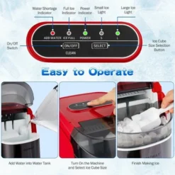 12KG/24H Portable Ice Maker Countertop Ice Maker Machine Self-Cleaning Function 8 12KG/24H Portable Ice Maker Countertop Ice Maker Machine Self-Cleaning Function -Kitchen Appliances Store 71981642 4