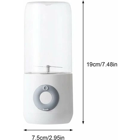 Portable Fruit Blender, 500ml 6 Blades Juicer Portable Mini USB Blender For Smoothie Mini Juice Bottles Electric USB Blender Cup Milkshake For Sport And Travel,BPA Free 5 Portable Fruit Blender, 500ml 6 Blades Juicer Portable Mini USB Blender For Smoothie Mini Juice Bottles Electric USB Blender Cup Milkshake For Sport And Travel,BPA Free - Image 5