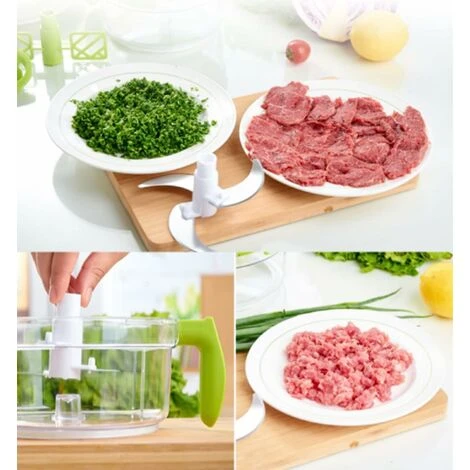 Kitchen Hand Crank Food Processor/Manual Meat Chopper/Vegetable Cutter And Chopper/Fruit Blender With Egg Separator Rotary Onion Chopper 3 Kitchen Hand Crank Food Processor/Manual Meat Chopper/Vegetable Cutter And Chopper/Fruit Blender With Egg Separator Rotary Onion Chopper - Image 3