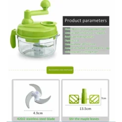 Kitchen Hand Crank Food Processor/Manual Meat Chopper/Vegetable Cutter And Chopper/Fruit Blender With Egg Separator Rotary Onion Chopper 9 Kitchen Hand Crank Food Processor/Manual Meat Chopper/Vegetable Cutter And Chopper/Fruit Blender With Egg Separator Rotary Onion Chopper -Kitchen Appliances Store 72371381 5