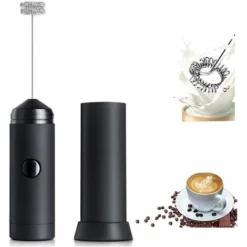 Portable Milk Frother Electric Milk Frother With Stainless Steel Whisk For Whipping Coffee/latte/cappuccino