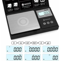 Precision Pocket Scale 200gx 0.01g, MAXUS Elite Digital Gram Scale Small Herb Scale Mini Food Scale Oz/Grain Scale Portable Travel Stainless Steel Backlit LCD -Kitchen Appliances Store 72505428 3