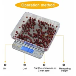 Precision Scale 3000g/0.1g Kitchen Scale/Pocket Scale/Jewelry Scale High Precision Electronic Scale Backlit LCD Display Tare And PCS Function With 2 Pans -Kitchen Appliances Store 72505903 4