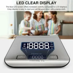 Kitchen Scale Kitchen Food Scale Precision Food Scale Grams Ounces LCD Display Large Stainless Steel Platform 18cm X 14cm Max To 5kg In 1g Increments -Kitchen Appliances Store 72506083 3