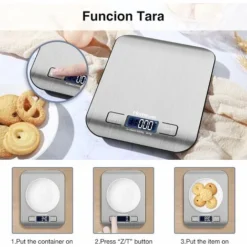 Kitchen Scale Kitchen Food Scale Precision Food Scale Grams Ounces LCD Display Large Stainless Steel Platform 18cm X 14cm Max To 5kg In 1g Increments -Kitchen Appliances Store 72506083 4
