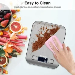 Kitchen Scale Kitchen Food Scale Precision Food Scale Grams Ounces LCD Display Large Stainless Steel Platform 18cm X 14cm Max To 5kg In 1g Increments -Kitchen Appliances Store 72506083 5