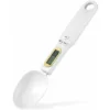 Spoon Scales Measuring Spoons Portable Electronic Scales Kitchen Scales LCD Display Mini Digital Scales 500g/0.1g Kitchen Essentials (White)