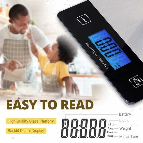 Professional Digital Kitchen Scale - High Accuracy Digital Scale With Large LCD Display And Tare, Functionality For Kitchen, Christmas Holiday, Herbs, Coffee 2 Professional Digital Kitchen Scale - High Accuracy Digital Scale With Large LCD Display And Tare, Functionality For Kitchen, Christmas Holiday, Herbs, Coffee - Image 2