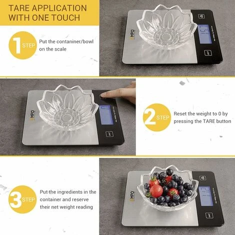 Professional Digital Kitchen Scale - High Accuracy Digital Scale With Large LCD Display And Tare, Functionality For Kitchen, Christmas Holiday, Herbs, Coffee 5 Professional Digital Kitchen Scale - High Accuracy Digital Scale With Large LCD Display And Tare, Functionality For Kitchen, Christmas Holiday, Herbs, Coffee - Image 5