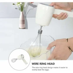 Stainless Steel Electric Whisk - Rechargeable Whisk - Milk Mixer For Easy Whipping Of Custard And Biscuit Cakes. -Kitchen Appliances Store 72506804 4