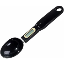 Spoon Scale Measuring Spoon Portable Electronic Scale Kitchen Scale LCD Display Mini Digital Scale 500g/0.1g Kitchen Essentials (Black)