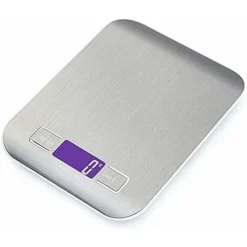 LCD Display Digital Kitchen Scale Stainless Steel 5kg/11lbs Multifunctional Food Scale Kitchen Weight Silver Color