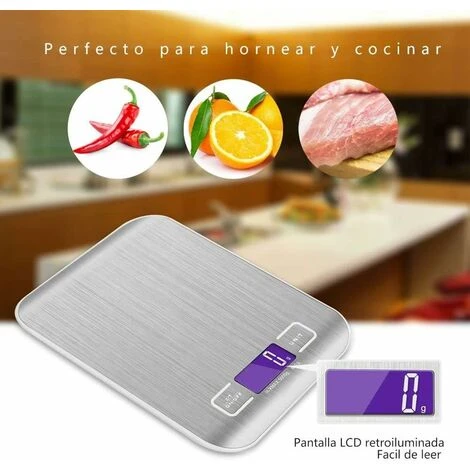 LCD Display Digital Kitchen Scale Stainless Steel 5kg/11lbs Multifunctional Food Scale Kitchen Weight Silver Color 3 LCD Display Digital Kitchen Scale Stainless Steel 5kg/11lbs Multifunctional Food Scale Kitchen Weight Silver Color - Image 3